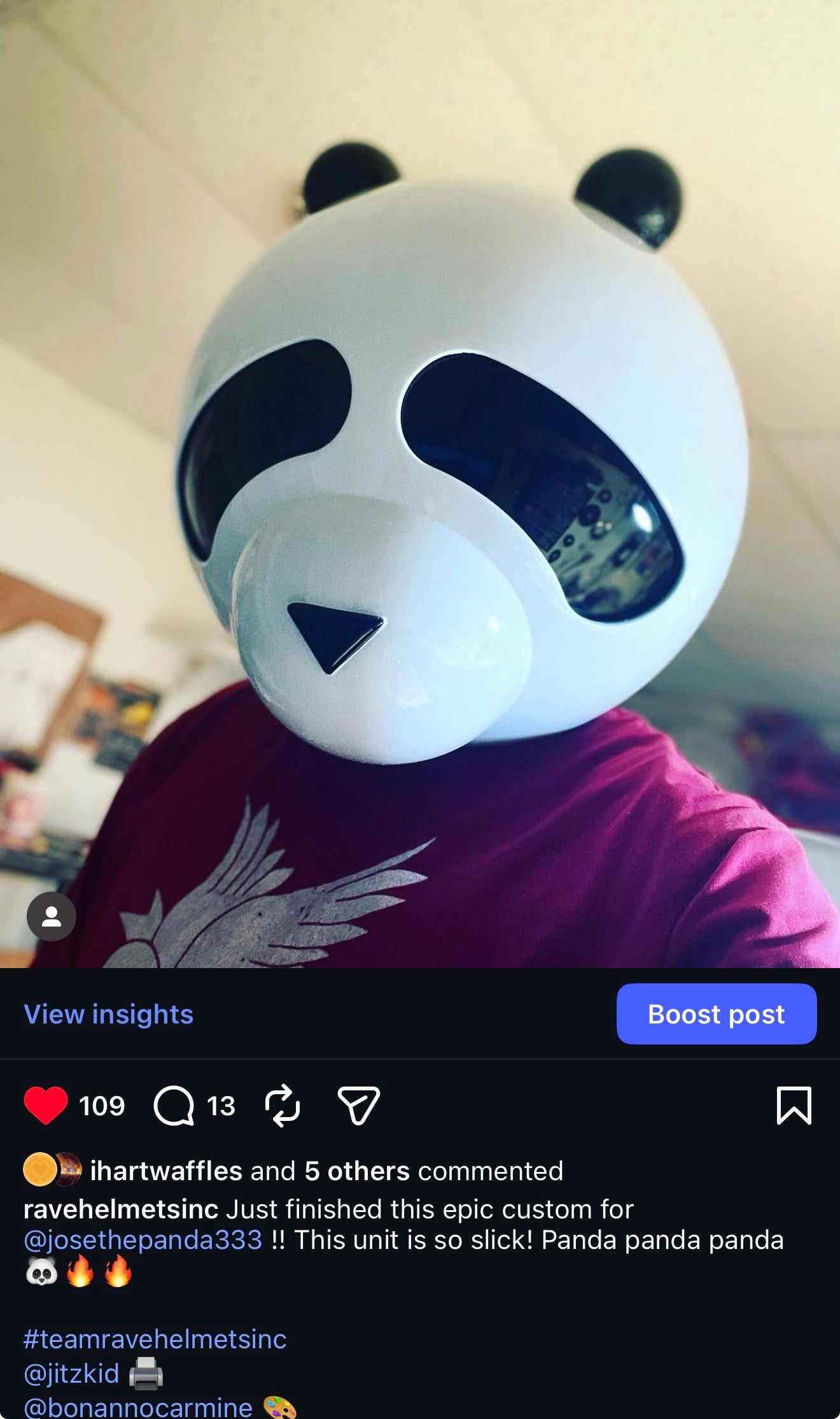 V2 panda head