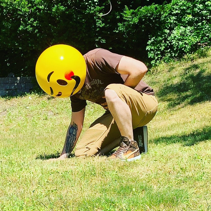 Tipsey Drunk Emoji Helmet