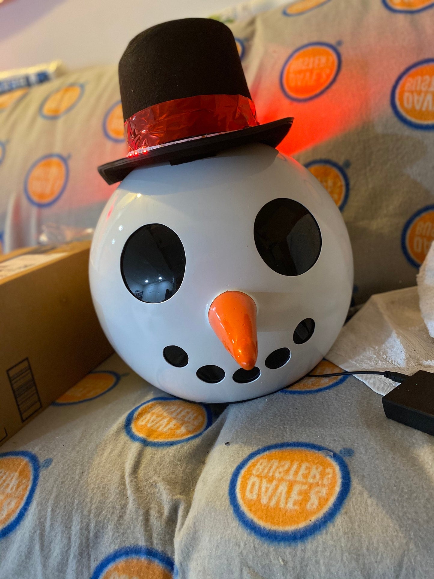 Snowman emoji helmet