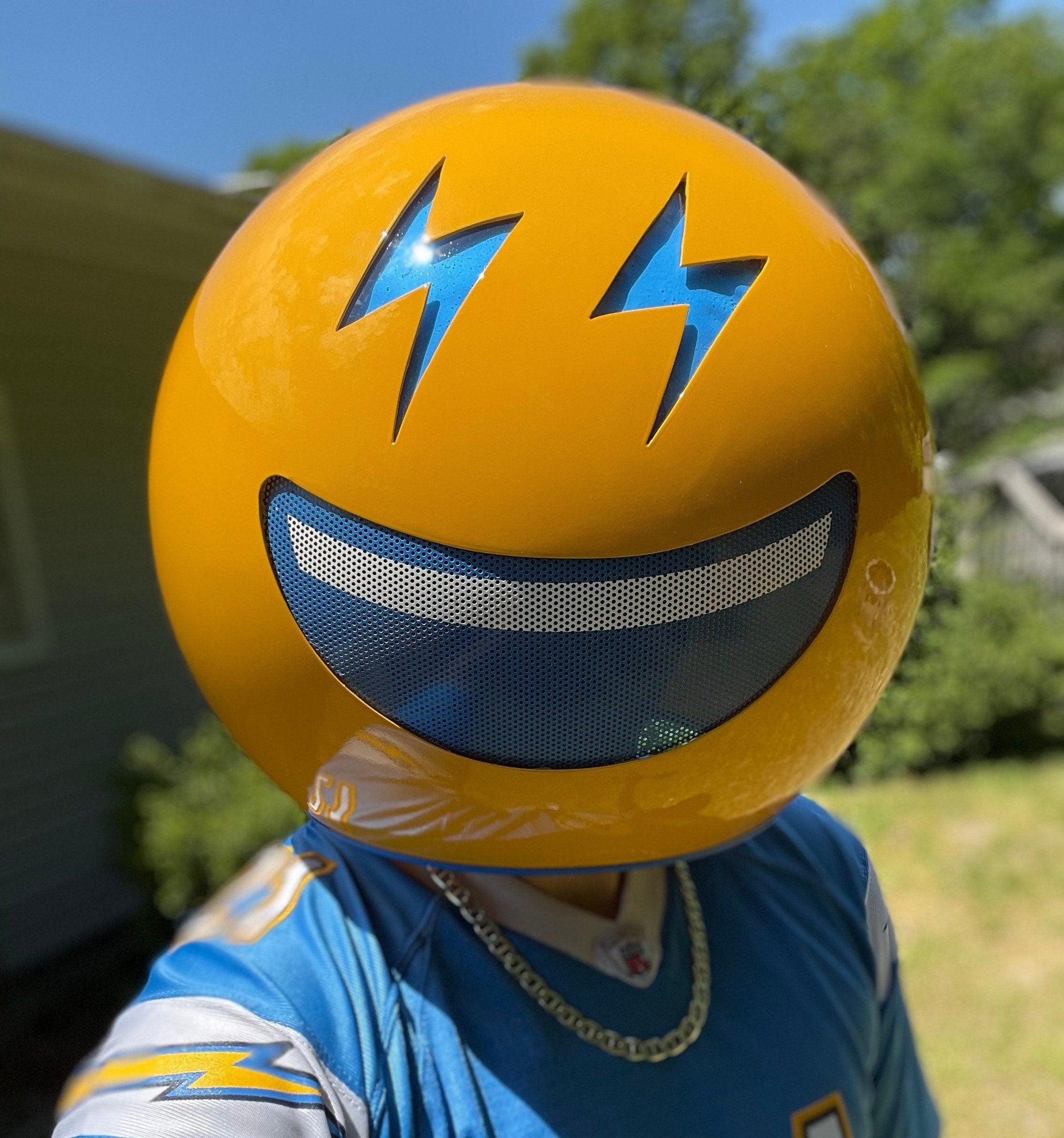 LA Chargers Themed helmet – Ravehelmetsinc