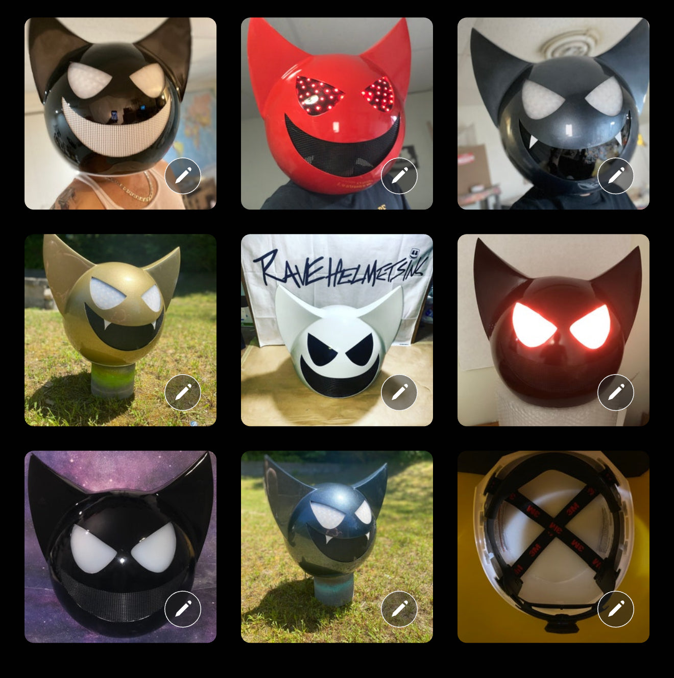 Black kat dj helmet