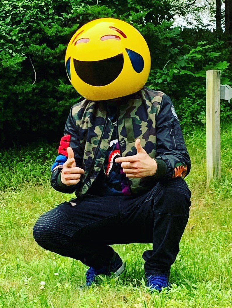 Laughing Emoji Helmet