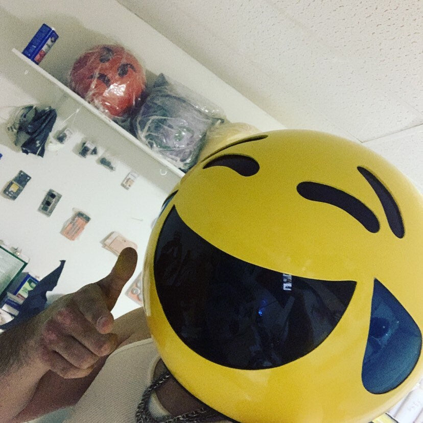 Laughing Emoji Helmet