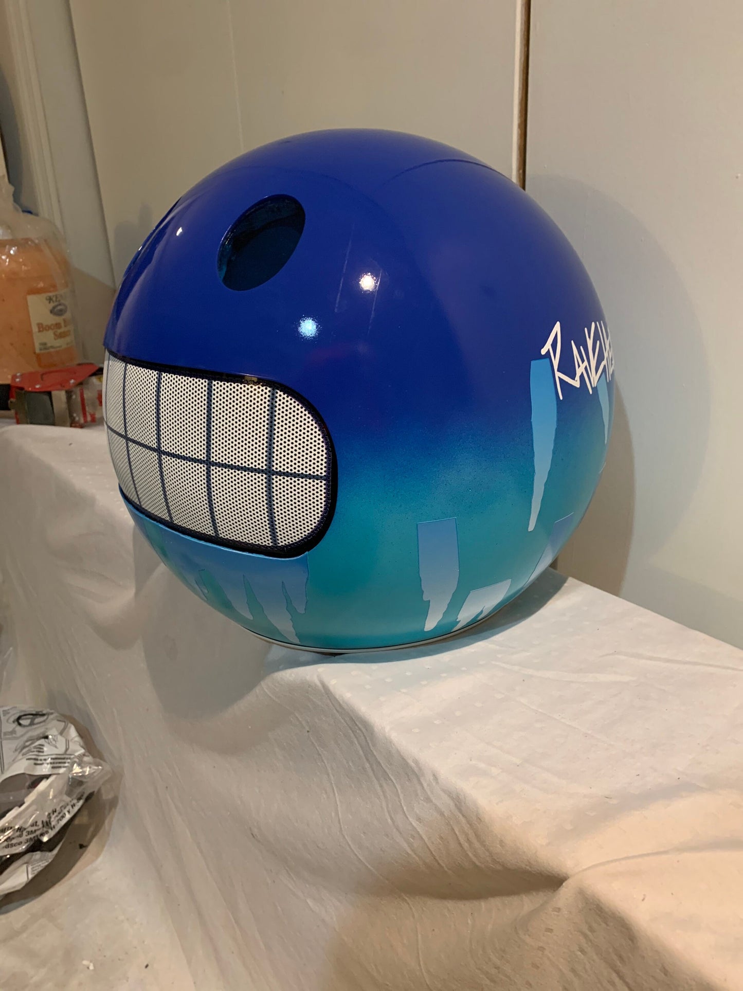Freezing emoji Dj Helmet