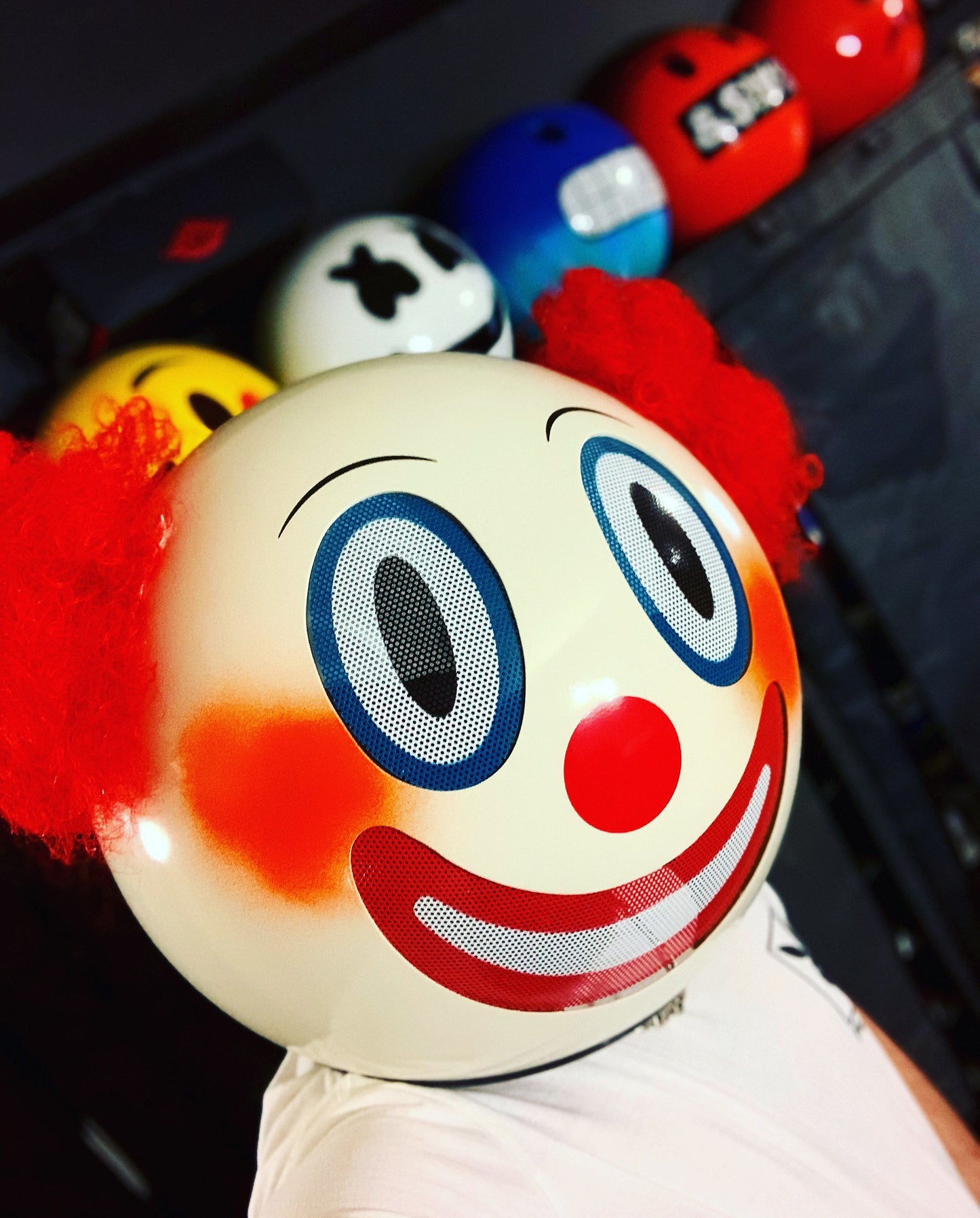 Clown emoji helmet