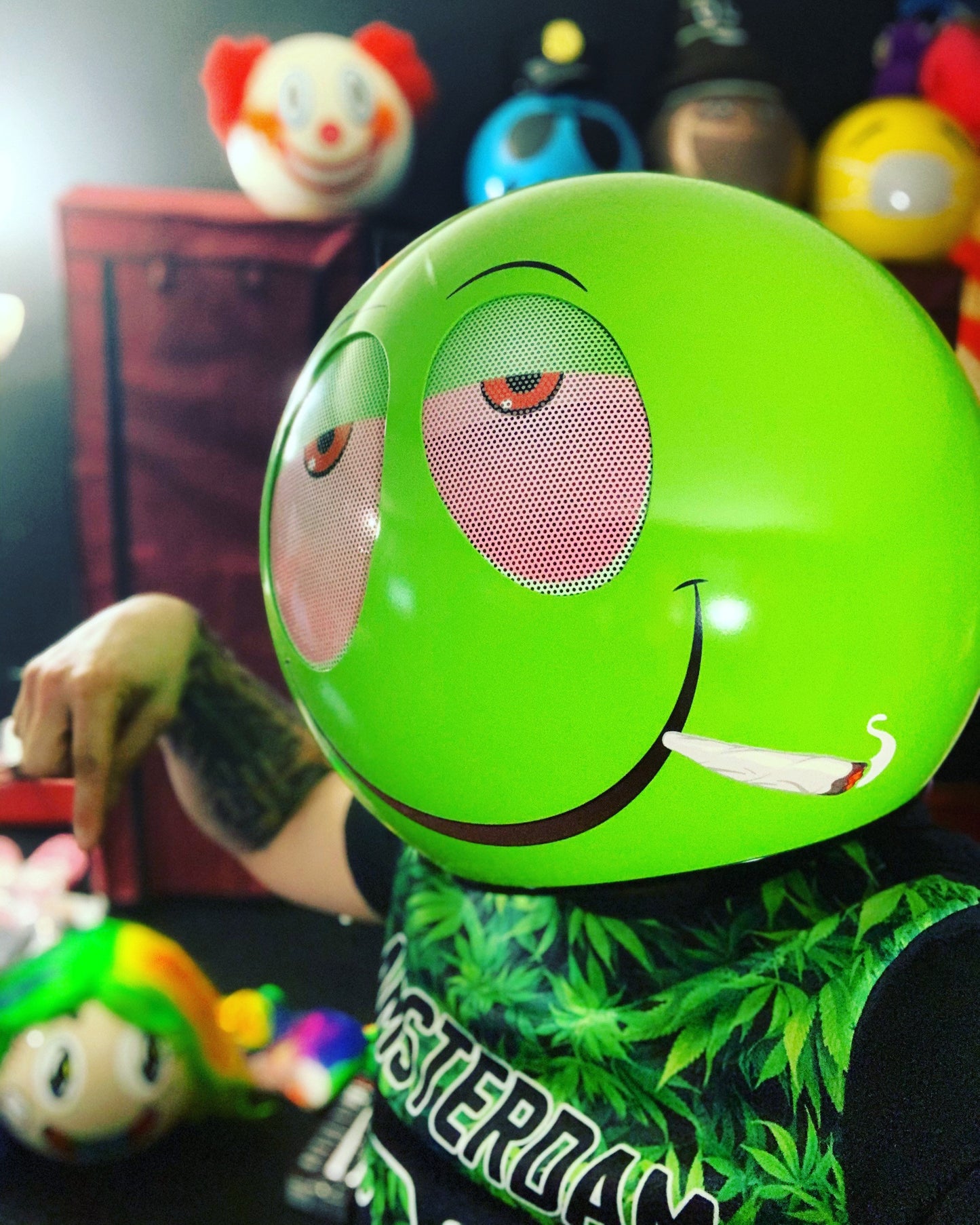 420 weed man helmet