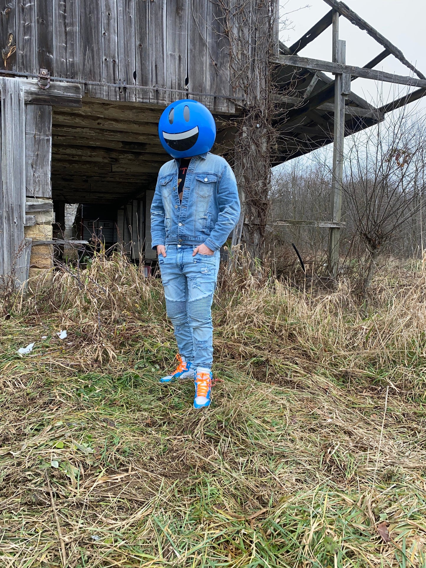 Smile face emoji helmet