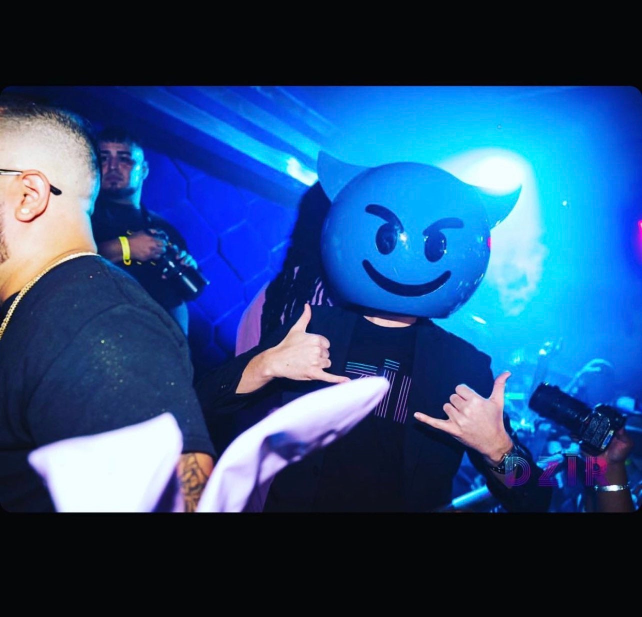 Purple devil emoji Helmet